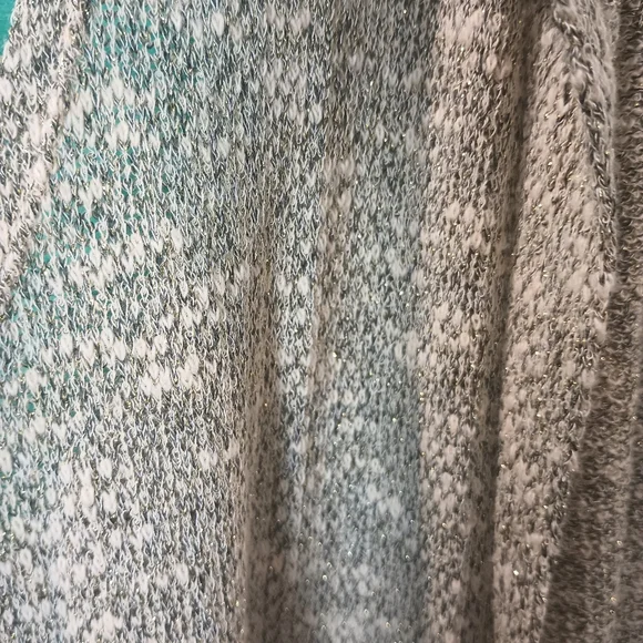 Ruby Rd Gray Silver White Sleeveless Open Front Fall Sweater Size M - Picture 11 of 14